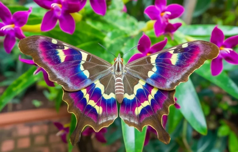 Hòa mình cùng cánh bướm hoa văn tự nhiên