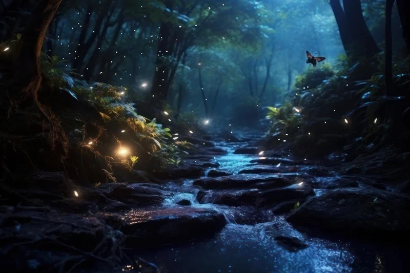 Ngắm con đom đóm phát sáng việt nam bay lượn tự do