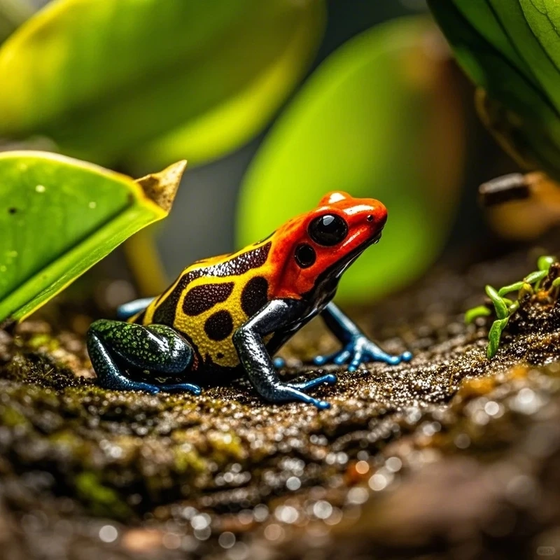 Tạo khung hình đẹp với ếch phi tiêu độc cận cảnh sắc nét