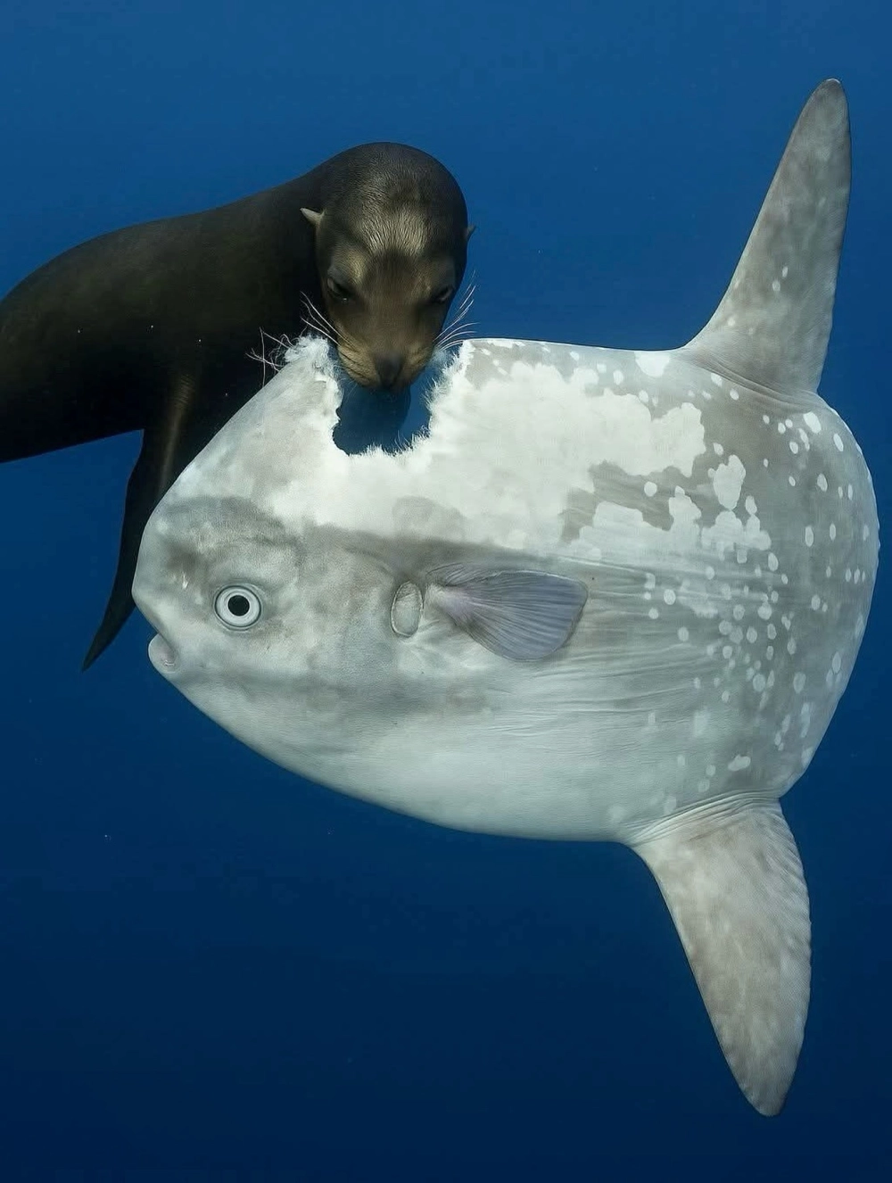 Sư tử biển bơi xuyên qua rạn san hô rực rỡ