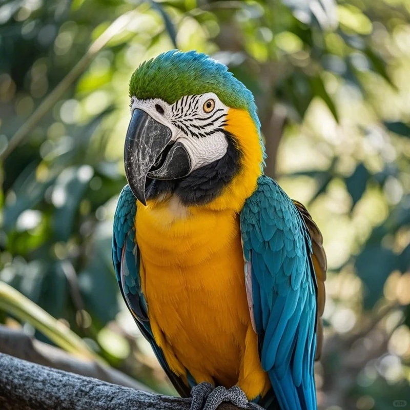 Hình ảnh tự nhiên của chim vẹt Macaw trong rừng nhiệt đới