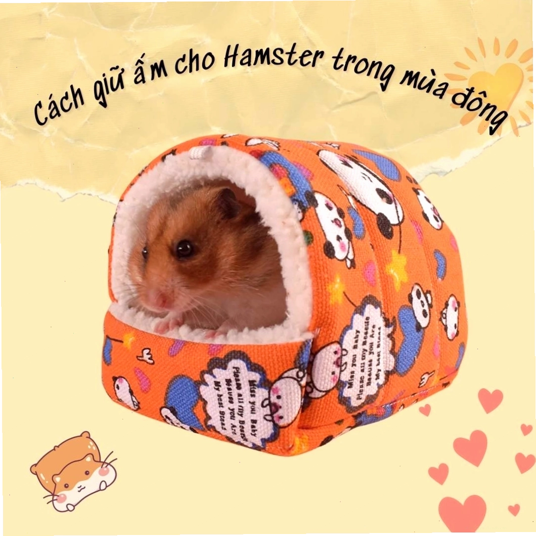 Chuồng hamster được lót vải ấm áp
