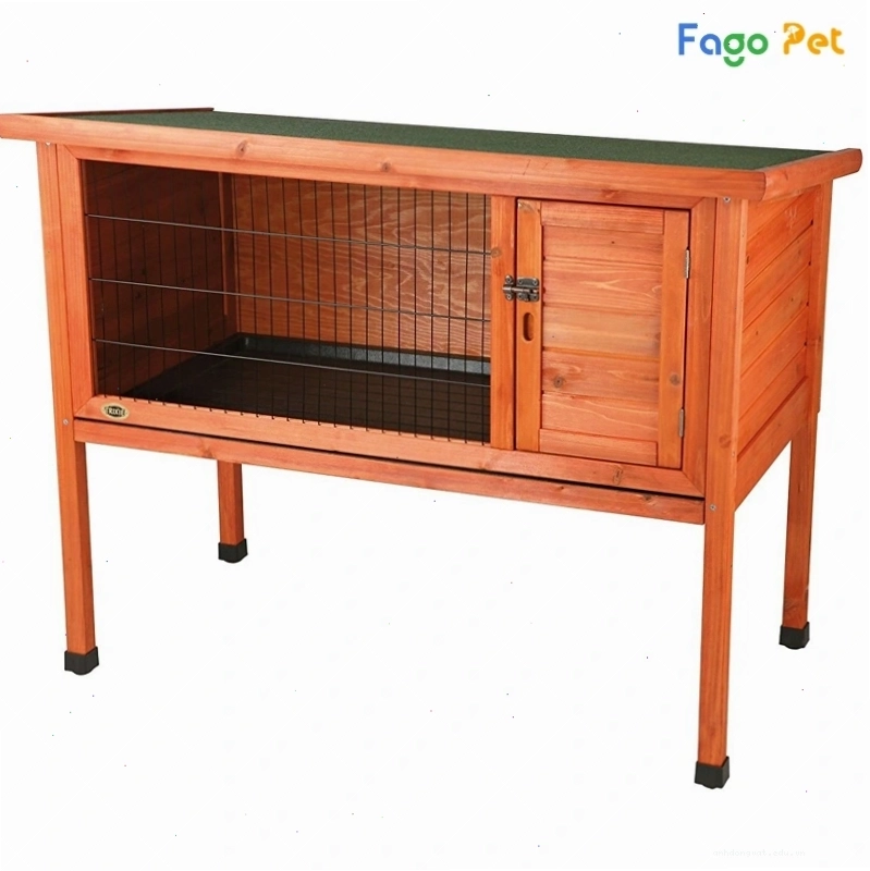 Chuồng thỏ bằng gỗ thiết kế đơn giản, thoáng khí