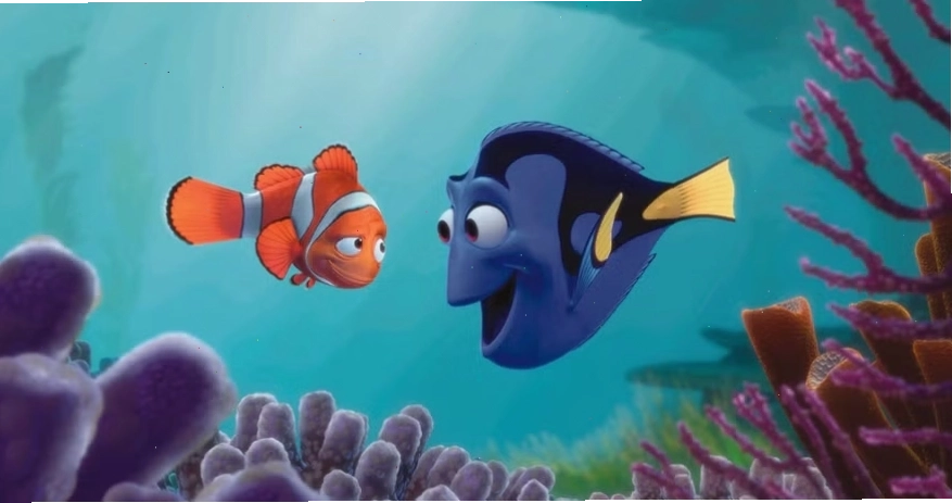 Hình ảnh nhân vật Dory và Nemo trong phim hoạt hình