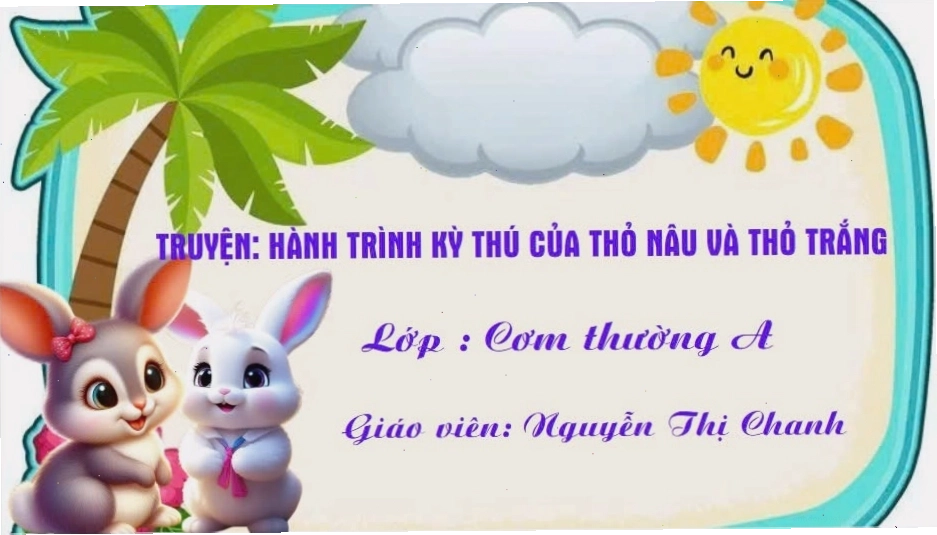Hình ảnh Thỏ Nâu đáng yêu bên mẹ, chuẩn bị đến trường