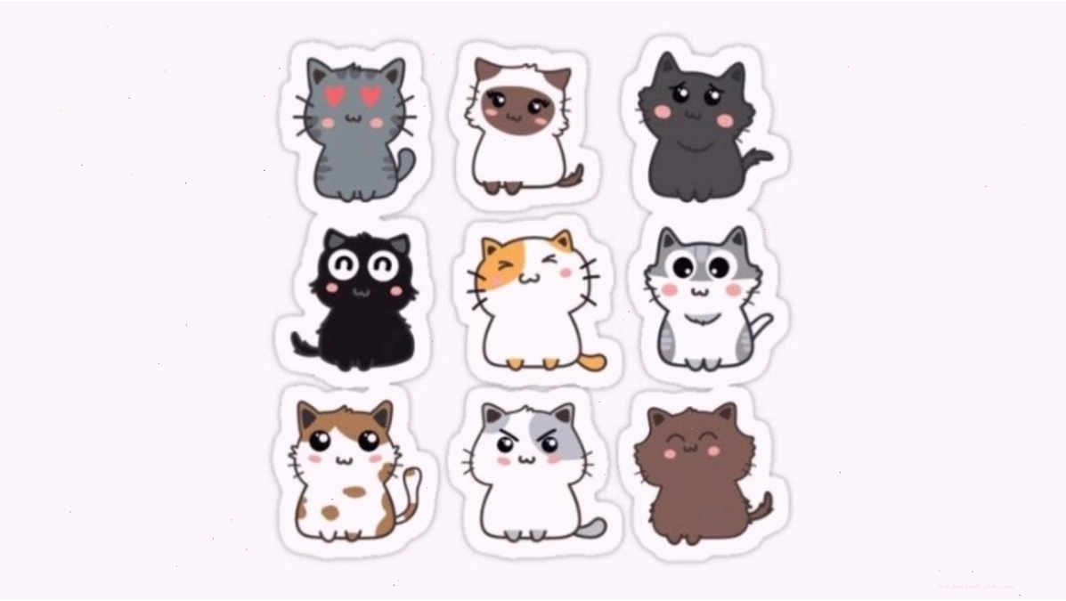 Mèo Chibi nằm ngủ dễ thương
