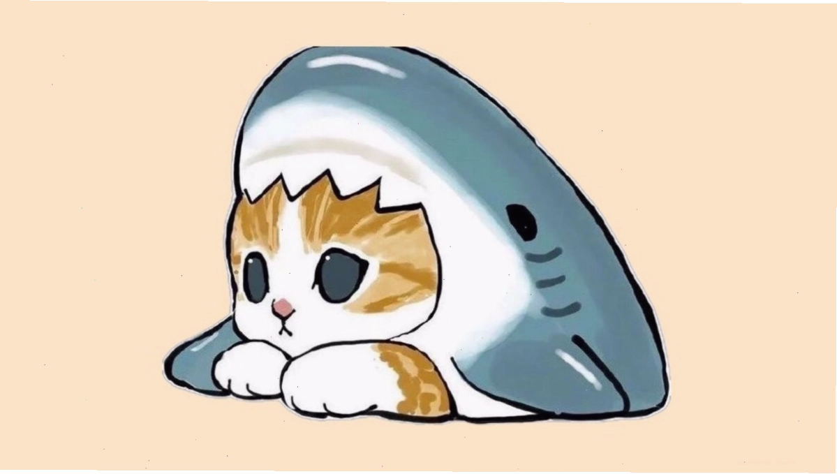 Mèo Chibi tinh nghịch với đồ chơi