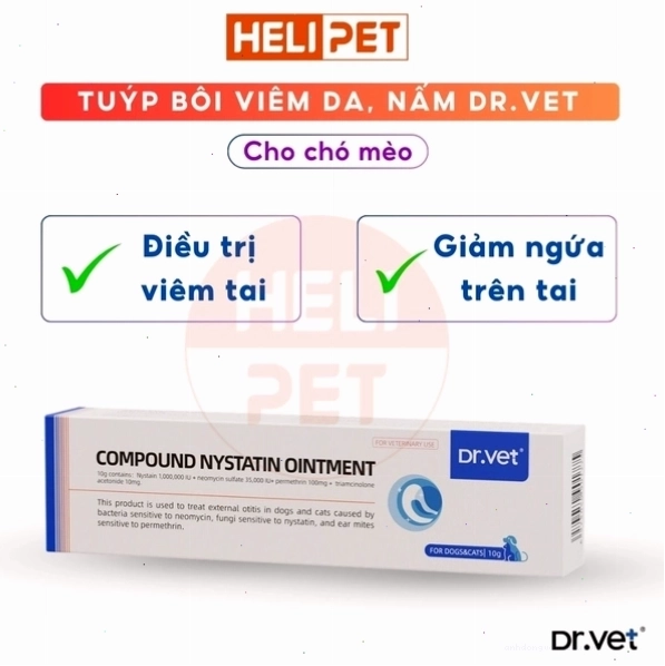 Thuốc mỡ trị viêm tai, nấm tai cho chó mèo DR.VET