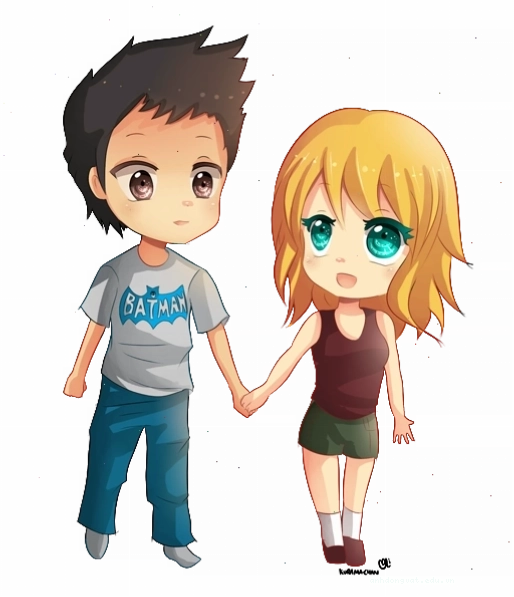 Ảnh Chibi đôi tình yêu dễ thương
