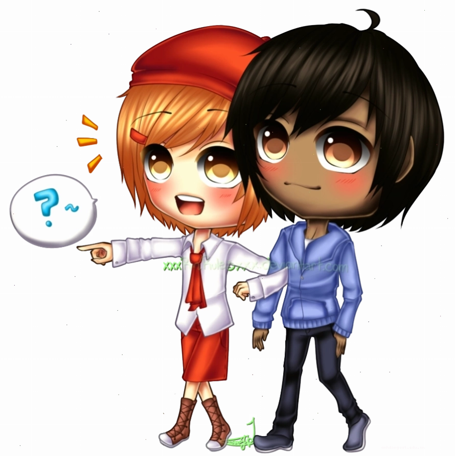 Ảnh Chibi đôi tình yêu dễ thương