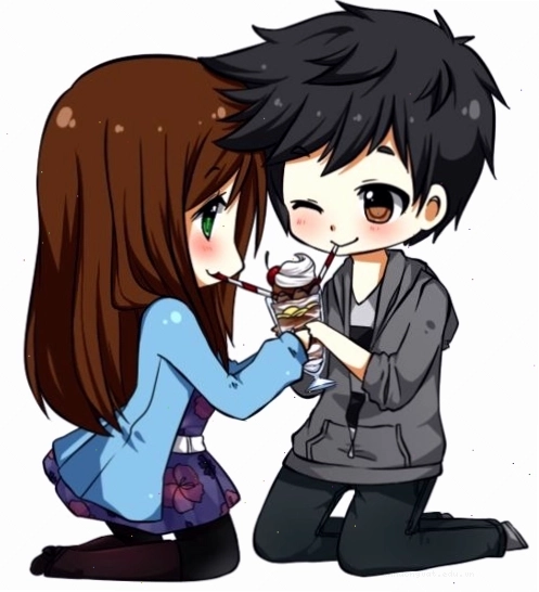 Ảnh Chibi đôi tình yêu lãng mạn