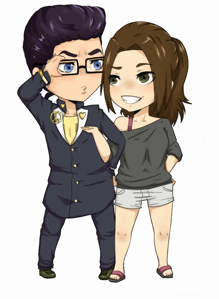 Ảnh Chibi đôi tình yêu siêu cute