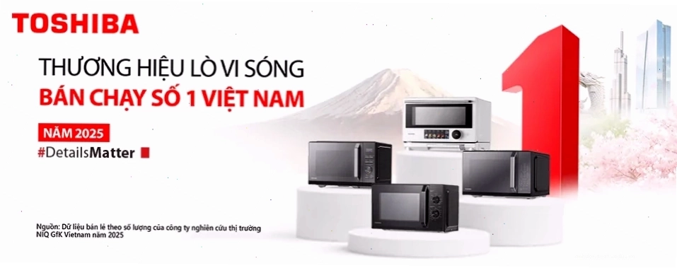 Thương hiệu Lò vi sóng bán chạy Số 1 Việt Nam năm 2025